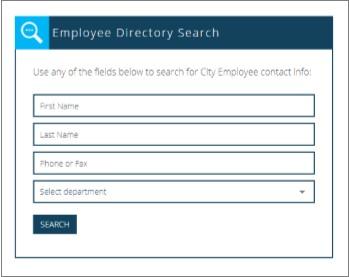Employee Directory search