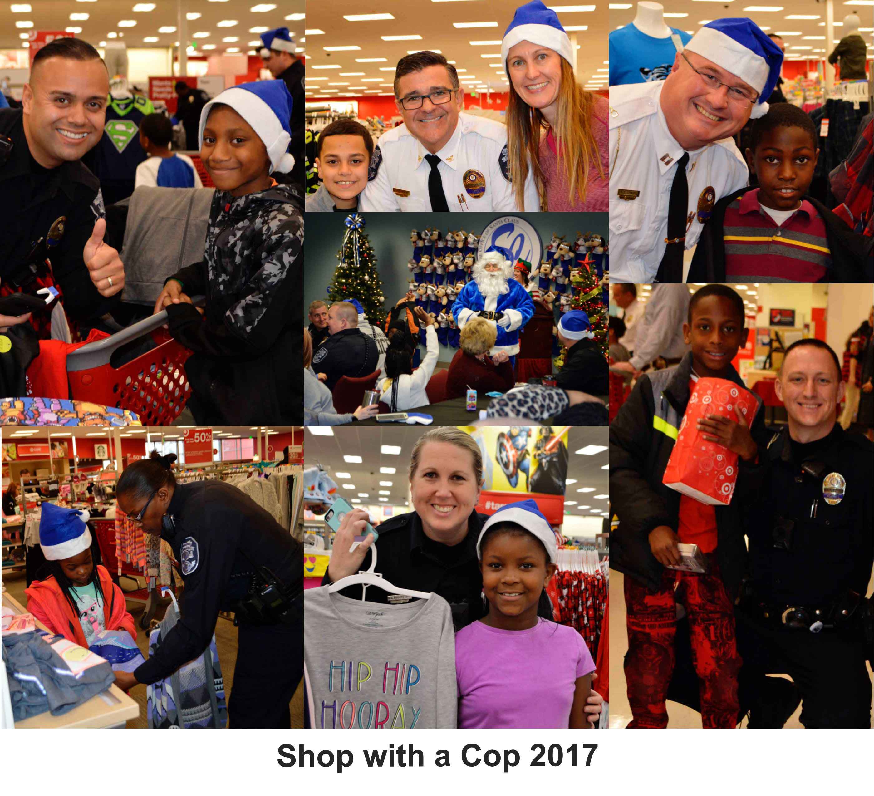 Shop with a Cop 2017 photo collage 1